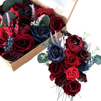 China Combined Diy Wedding Bride Attendance Bouquet Artificial Flower Manufacturers Wholesale Artificial Flowers Reasonable Prices for sale