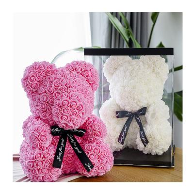 China Artificial flower Rose Teddy Bear of Valentine's Day Valentine's Day Mother's Day gift best selling foam material for sale