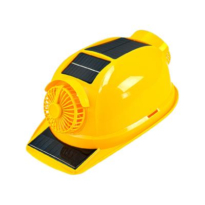 China Solar Filling Handsome To Use Strong Wind Solar Round Hat With Fan Safety ABS Helmet Hard Hat For Construction TF02 for sale