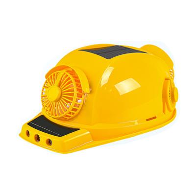 China V-shape work head wear ABS safety four fans wear hard cooler and warmer caps full brim neck helmet BF04 for sale