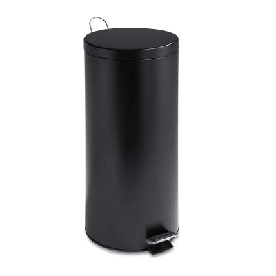 China Durable 27L Large Trash Can Stainless Steel Top Quality Garbage Bin With Foot Pedal for sale