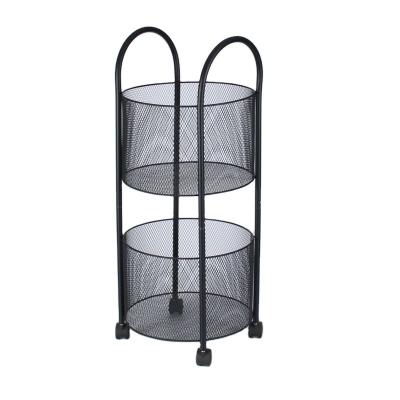 China Large Capicity And Space Saving Material Metal Tier Kitchen Baker Rack Storage Rack Rotating Carts 2 Cart Utility Mesh Cart for sale