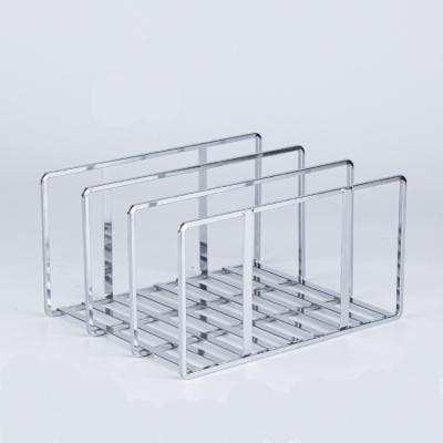 China Viable Organizer Rack Storage Holders Metal Wire Racks Organizer Holder 3 Slots for Stoves Pans Lids for sale