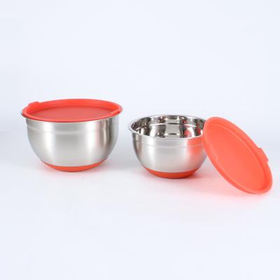 China Sustainable Hot Sale 2 Sets Durable Steel Bowl Mixer Baking Bowls Mixing Supplier in China for sale