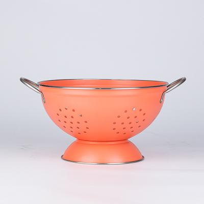 China Viable Hot Sale Meat Noodle Colander OEM Accept Basket Collection Wash Fruit Basket Vegetable Metal Mesh Colander for sale