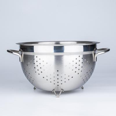 China Hot Sale Viable Metal Mesh Convertible Colander Naked Sink Strainer Basket Rice Strainer Stainless Steel Kitchen Colander for sale