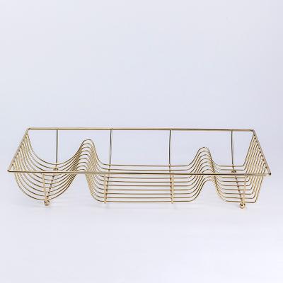 China Sustainable Wholesale Gold Plated Dish Kitchen Diah Easy Cleaning Rack Eco - Friendly For Home Kitchen for sale