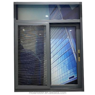 China Simple Design Frame Aluminum Glazed Glass Sliding Aluminum Sliding Window for sale