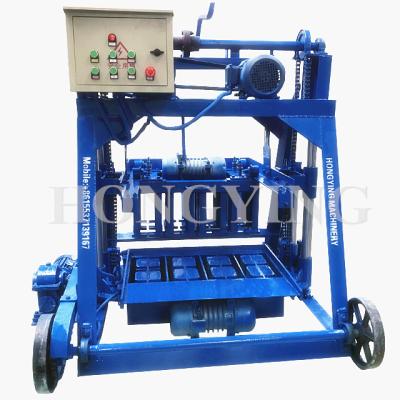 China Concrete Mobile Brick Machine Manual Block Making Machine for sale