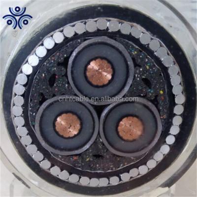 China SABS Certificate 19/33KV 3 Core CU/XLPE/CTS/SWA/PVC Underground Electrical Medium Voltage Power Cable for sale