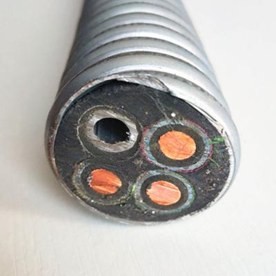 China Oil Mining Oil Extracting Oil Pump Copper Cable Rubber Insulated Electric Conductor 3x1AWG Submersible Cable ESP for sale