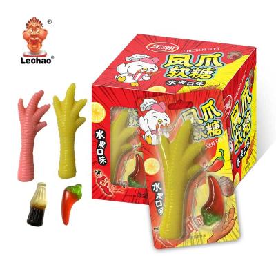 China Natural Chicken Wings Gummy Candy With Fruit Filling Halal Jelly Candy Te koop