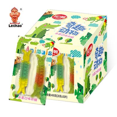 China Natural Halal Animal Crocodile Candy Gummy Candy Lizard Soft Jelly Candy Te koop