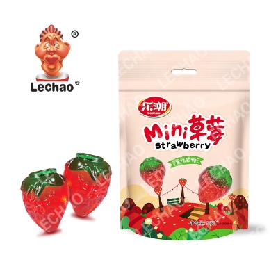 China Natural Fruit 4D Sweets Candy Strawberry Gummy Soft Candy Fruit Fancy Candy Confectionery for sale