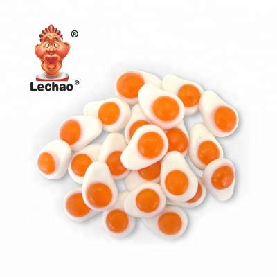 China Natural Egg Candy Pizza Jelly Gummy Candy Halal Bulk Candy for sale