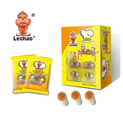 China Natural Egg Candy HALAL Gummy Funny Shape Soft Candy for sale