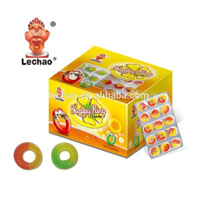 China Natural Ring Soft Candy Ring Happy Pop Candy Halal Fruity Jelly Candy en venta