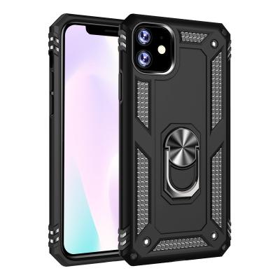 China Shockproof 2023 New Drop Proof Car Ring Magnetic Phone Case Stand Shockproof Phone Case For iPhone 11 12 13 14 15 Pro XS Covers Armor Case for sale