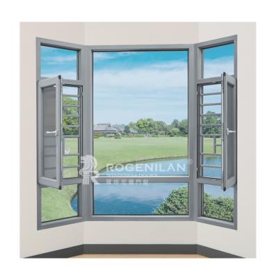 China Sale Aluminum Window Screen Price Bow Bay Window Folding Aluminum Casement Windows for sale