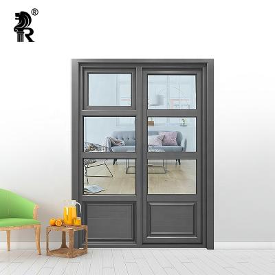 China Best Price Hurricane Impact Proof Sound Insulation Aluminum Casement Doors Security Soundproof Durable Entry for sale