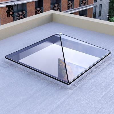 China Magnetic German Style House Aluminum Automatic Ventilating Screen Double Glazed Glass Roof Skylight Window for sale