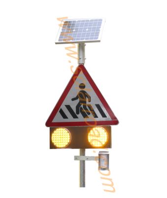 China Pedestrian Traffic Warning Solar Crossing Pedestrian Traffic Warning LED Light for sale