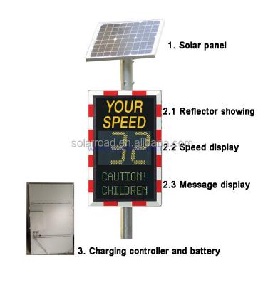 China High Brightness Limit Radar Speed ​​Solar RS-752-Plus Display for sale