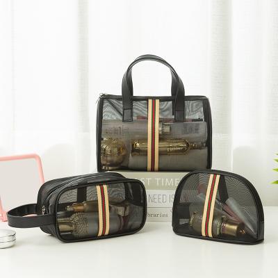 China Fashion Personalized Mesh Makeup Brush Bag Travel Makeup Bag Packaging for sale