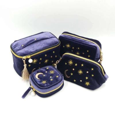 China Cute Fashion Glitter Plush Makeup Bag Velvet with Tassel for Women Girls Makeup Storage Bag for sale