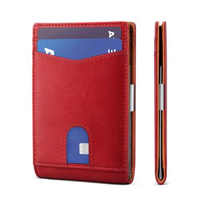 China 2021 Popular Slim RFID Bi-fold Wallet All-match RFID Blocking Minimalist Front Pocket Wallets For Men for sale