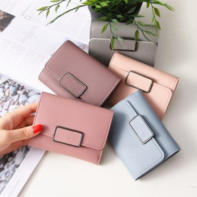 China Waterproof 2021 Wholesale Fashion Mini All-match Women's Casual Short Wallet With Card Holder for sale