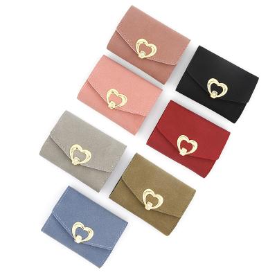 China Wholesale Waterproof Wallet Girls Women Fashion Short Wallets Pinch Card Design Wallets for sale