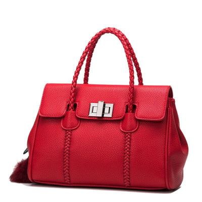 China 2021 high quality women handbags lychee pattern luxury leather handbags shoulder diagonal bags for sale