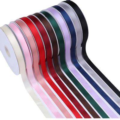 China Hot Sale Recyled Satin Ribbon Bow Packing 1.9CM Double Face Polyester Satin Ribbon for sale