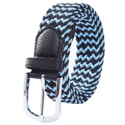 China Custom Comfortable Braided Elastic Cloth Woven Elastic Logo Golf Belt Braided Canvas Stretch Rope Support Belts Belt For Men/Women for sale