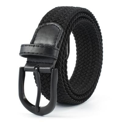 China Fashion Leisure Summer Belt Sale Student Buckle Fabric Braided Golf Belt Comfortable Custom Hot Stretch Woven Belt for sale