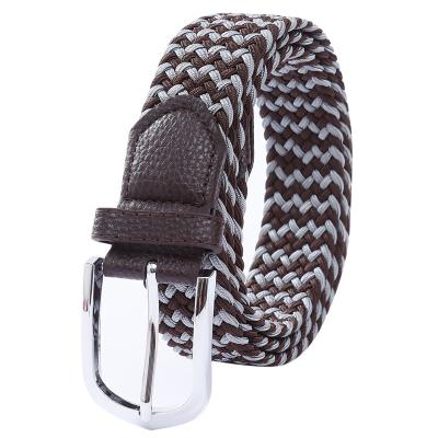 China Custom Braided Elastic Logo Golf Belt Braided Belt Fashion Comfortable Cloth Waist Knitted Unique Belt Accessories Cotton OEM Customized for sale