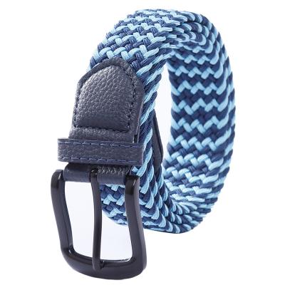 China Custom Leather Comfortable PU Rope Logo Golf Belt Braided Elastic Belt For Men Present For GF Or FB Fashion Comfortable Casual for sale