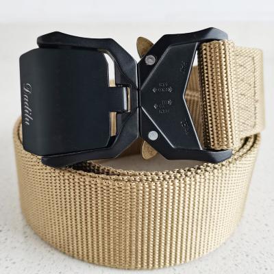 China Fashional Logo Police Army Custom Tactical Outdoor 8601 Webbing Military Belts Ally Buckle Fashion Quick Release Men Nylon Fabric Belt for sale