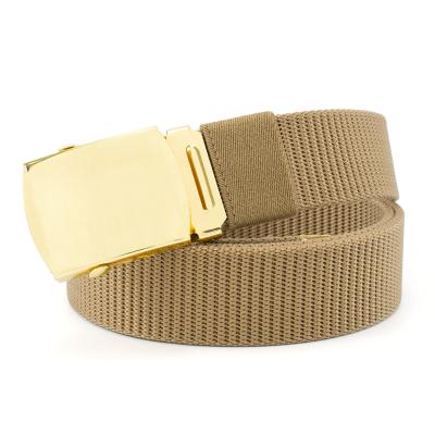 China Fashion.Casual.Business Customized 8277 Gold Buckle Men's Fashion Nylon Gold Buckle Men's Fashion Nylon Popular Durable Cloth Webbing Logo Army Waist Tactical Belt for sale