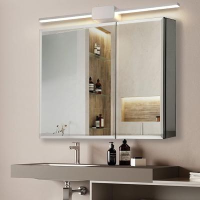 China Middle Sill Fashion Modern Bathroom Aluminum Mirror Double Door Medicine Cabinet for sale