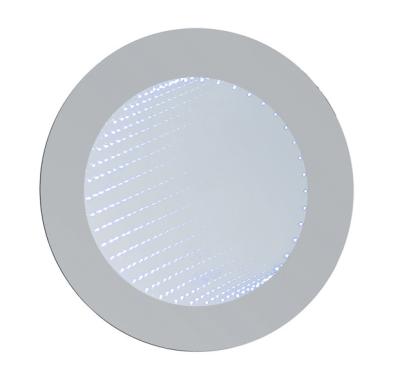 China Modern Bathroom LED Tunnel 3D Wall Mirror Luminous Magic Infinity Mirror for sale