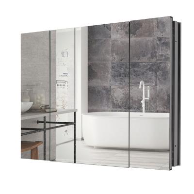 China New Modern Hot Sale Three Door Bathroom Mirror Cabinet Modern Bathroom Medicine Cabinet for sale