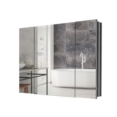 China New modern hot sale three door bathroom cabinet with mirror for sale