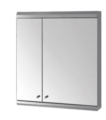 China Storage Bathroom Mirror Cabinet Medicine Cabinet Stainless Steel Mirror Cabinet With Two Doors for sale