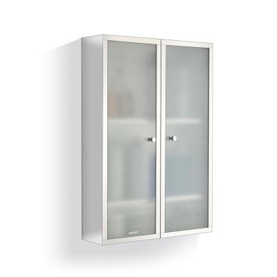 China Bathroom Medicine Cabinet 304 Stainless Steel Double Door Storage Cabinet Traditional Bathroom Cabinet for sale