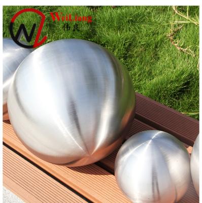 China Beautiful Custom Stainless Steel Ball Surface Treatment Frosted Brushed Line Cavity Stainless Steel Ball for sale