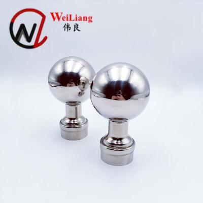 China Beautiful Round Railing End Stainless Steel Ball Cap Stainless Steel Fence Column Cap Column Cap Cavity Ball Decorative Welding for sale