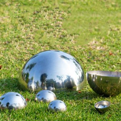 China Beautiful garden decoration 316L stainless steel half sphere scene placed on kang hemisphere for sale