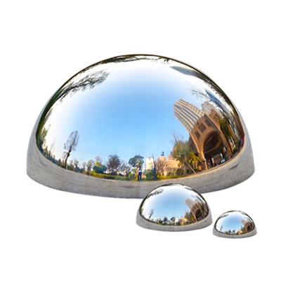 China Beautiful Park Art Landscape Installation 304/316 Stainless Steel Hemisphere Sculpture Decoration for sale